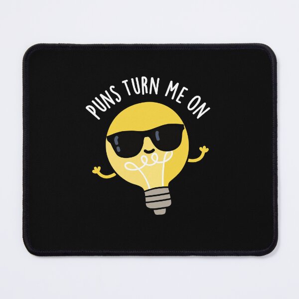 Item preview, Puns Turn Me On Funny Light Bulb Puns (Dark BG) designed and sold by punnybone.