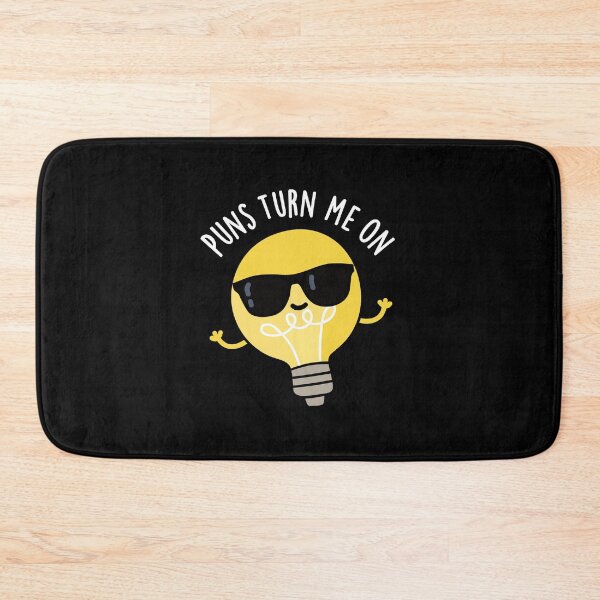 Item preview, Puns Turn Me On Funny Light Bulb Puns (Dark BG) designed and sold by punnybone.