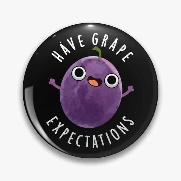 Item preview, Have Grape Expectations Positive Fruit Puns (Dark BG) designed and sold by punnybone.