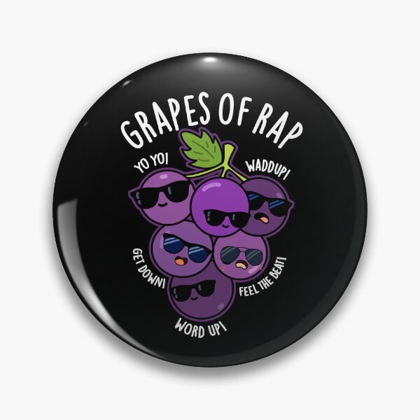 Item preview, Grapes Of Rap Funny Fruit Puns (Dark BG) designed and sold by punnybone.