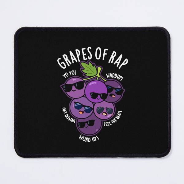 Item preview, Grapes Of Rap Funny Fruit Puns (Dark BG) designed and sold by punnybone.