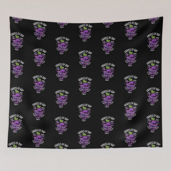 Item preview, Grapes Of Rap Funny Fruit Puns (Dark BG) designed and sold by punnybone.