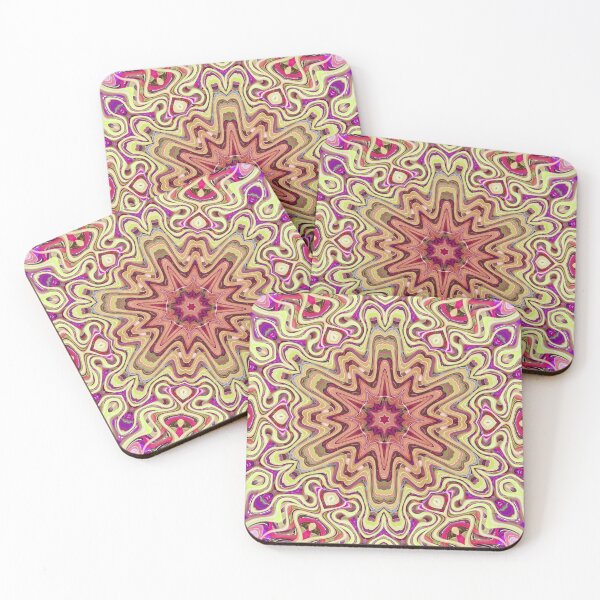 Item preview, Boho Vibes Abstract Kaleidoscope Maximalism Hippie Style Eclectic Mix of Pink Lilac Cream 6 of 16 designed and sold by Beachy.
