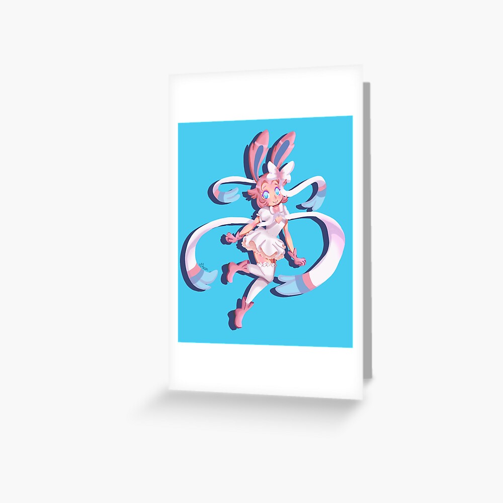 Sylveon Pokemon Fan Art Greeting Card For Sale By Konekoilustra Redbubble