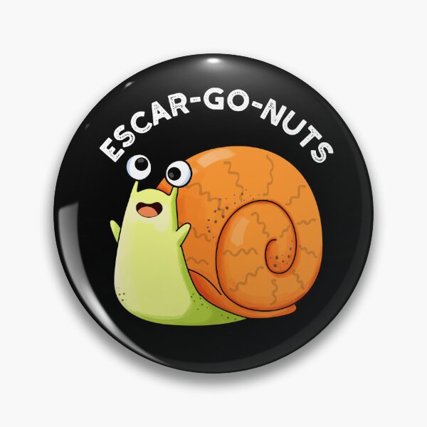 Item preview, Escar-go Nuts Funny Escargot Snail Puns (Dark BG) designed and sold by punnybone.