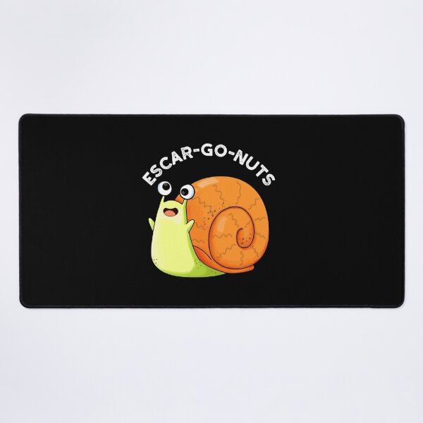 Item preview, Escar-go Nuts Funny Escargot Snail Puns (Dark BG) designed and sold by punnybone.