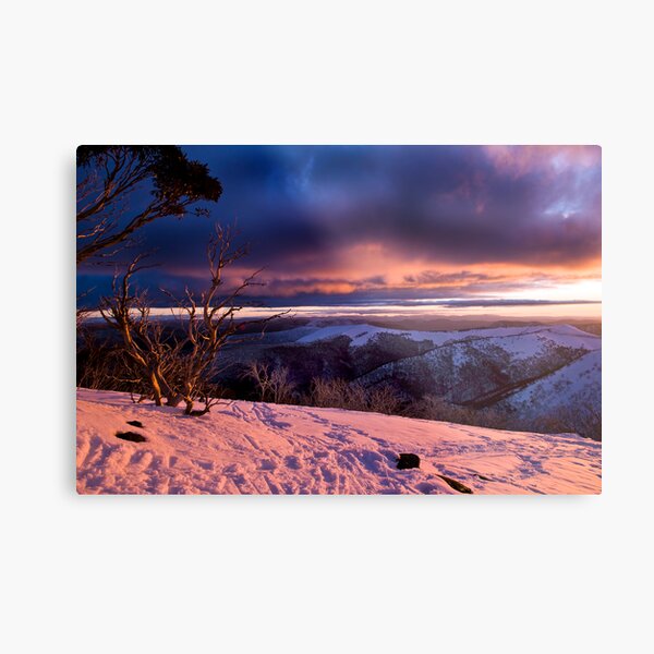 Mauve Mountains Metal Print