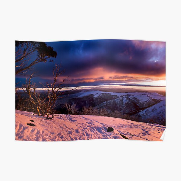 Mauve Mountains Poster