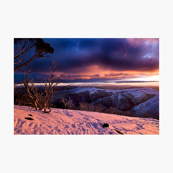 Mauve Mountains Photographic Print