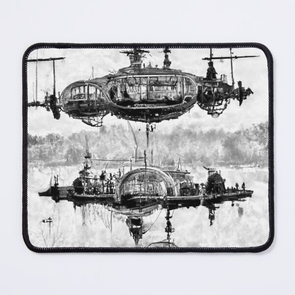Item preview, Retro airships black and white version designed and sold by SJG-digital.