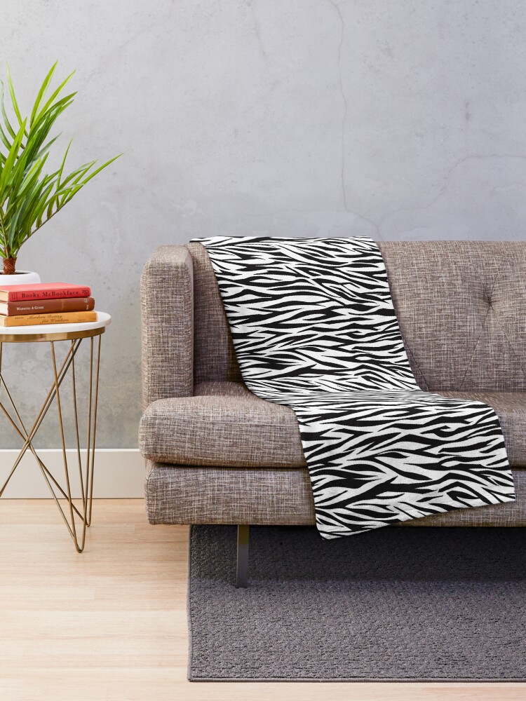 Thumbnail 2 of 6, Throw Blanket, Zebra pattern designed and sold by stavina.