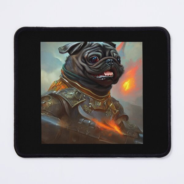 Item preview, AI Generated Art, War Pug designed and sold by RabbitHoleMI.