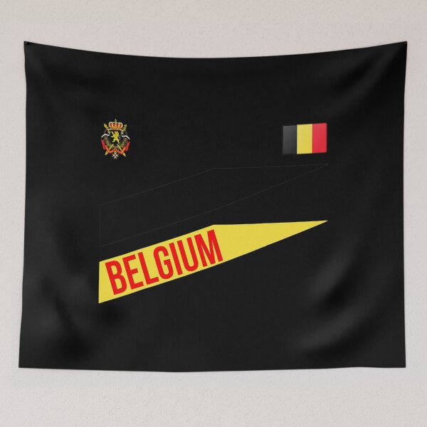 Item preview, Belgian Football Jersey Flag Soccer Ball Youth Travel designed and sold by buoyantgraduati.