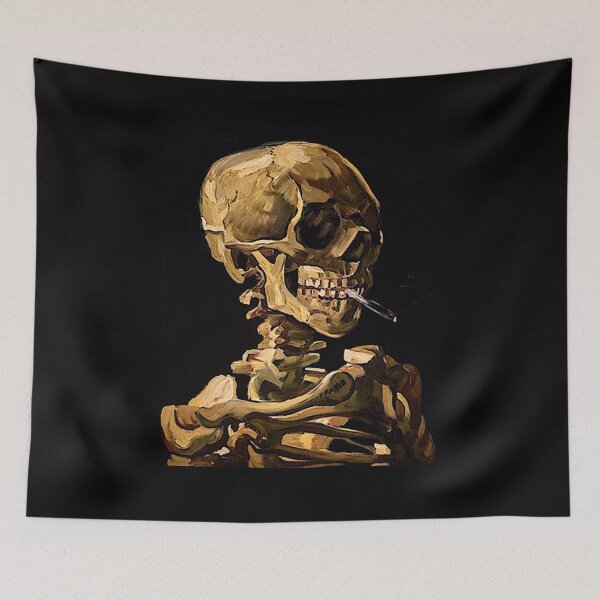 Item preview, Van Gogh. Skull with Burning Cigarette  designed and sold by Mark Jesus-Allen.