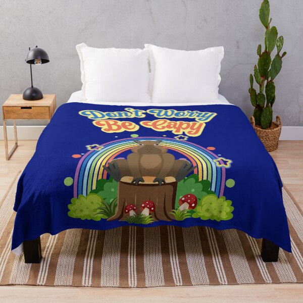 Item preview, Don't Worry Be Capy Happy Rainbow  designed and sold by LiToDesignCo.
