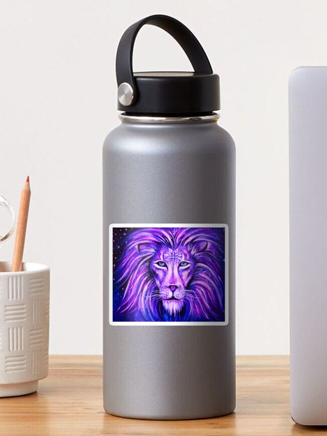 Thumbnail 1 of 3, Sticker, lion designed and sold by zubiaqureshi.