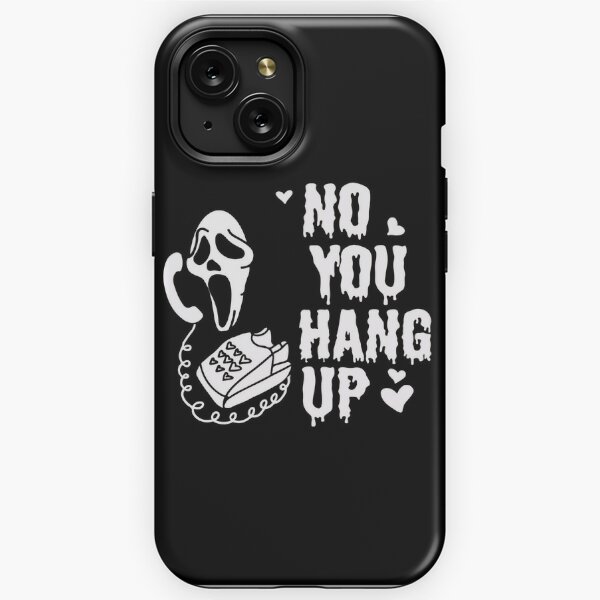 Phone Case With Lanyard Dark Blue Ghost Face Graphic Phone Case