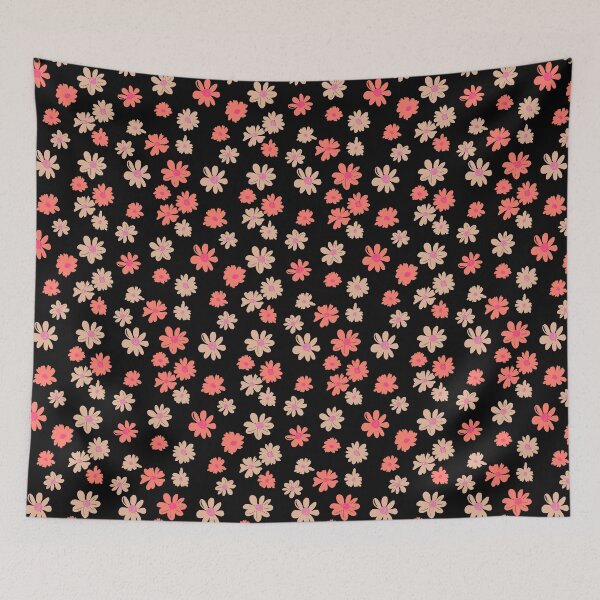 Item preview, Floral pink on black designed and sold by stavina.