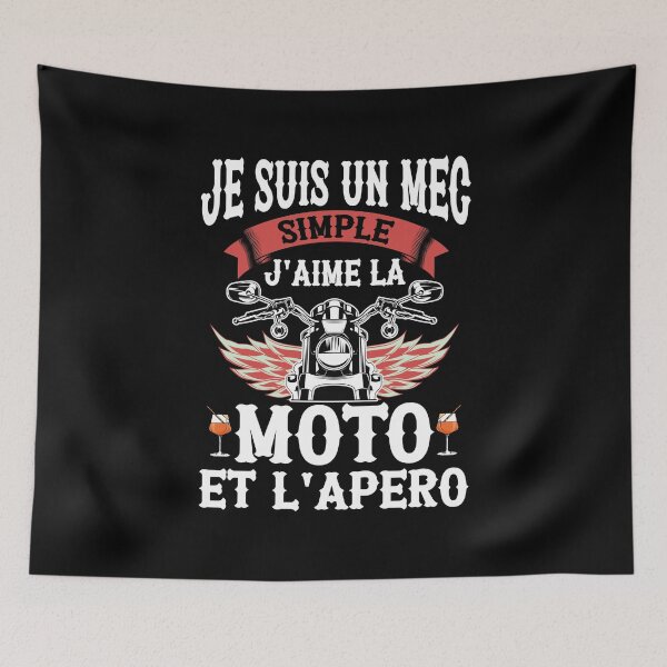 Item preview, Je Suis Un Mec Simple J aime La Moto Et Apéro designed and sold by Tatus Brinal.