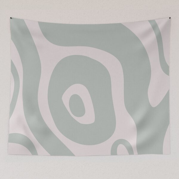 Item preview, Liquid Swirl Abstract Maximalist Pattern Retro Aesthetic Groovy Style Gray Teal designed and sold by scorpiolane.