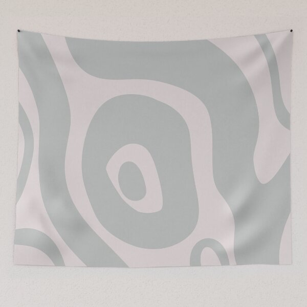 Item preview, Liquid Swirl Abstract Maximalist Pattern Retro Aesthetic Groovy Style Grayish Blue designed and sold by scorpiolane.