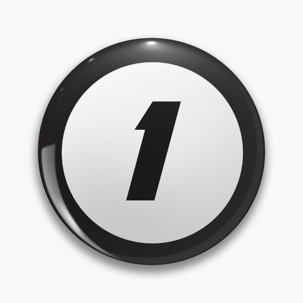Item preview,  Number 1 in black and white circle designed and sold by Krista Robertson.