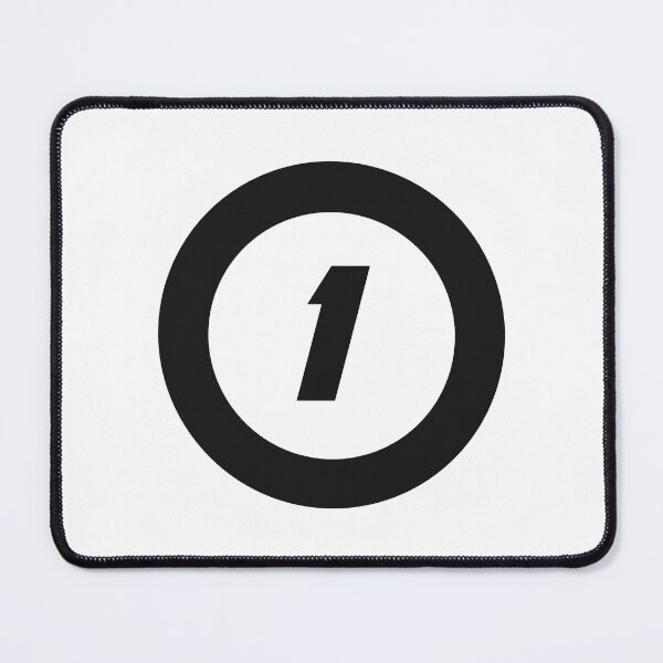 Item preview,  Number 1 in black and white circle designed and sold by Krista Robertson.