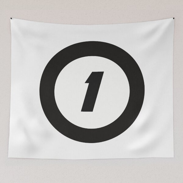 Item preview,  Number 1 in black and white circle designed and sold by Krista Robertson.