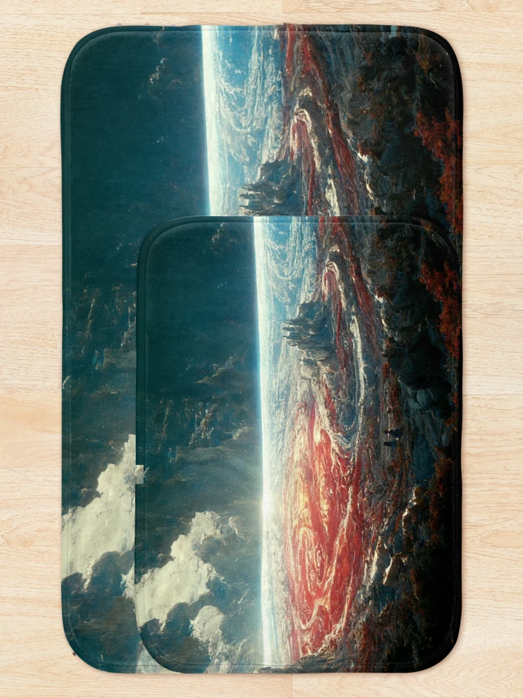 Thumbnail 5 of 6, Bath Mat, Fire&Water designed and sold by RicoInStudios.