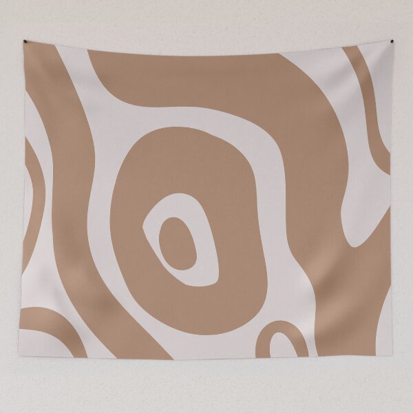 Item preview, Liquid Swirl Abstract Maximalist Pattern Retro Aesthetic Groovy Style Brown designed and sold by scorpiolane.
