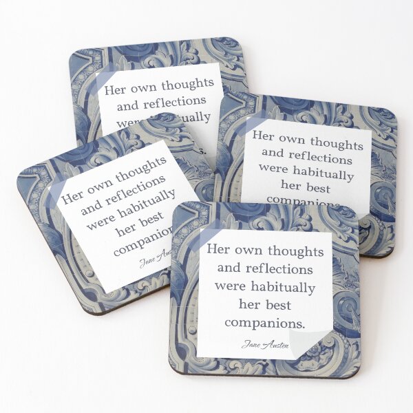 Item preview, Her own thoughts and reflections were habitually her best companions | Jane Austen quote designed and sold by CastlesClassics.