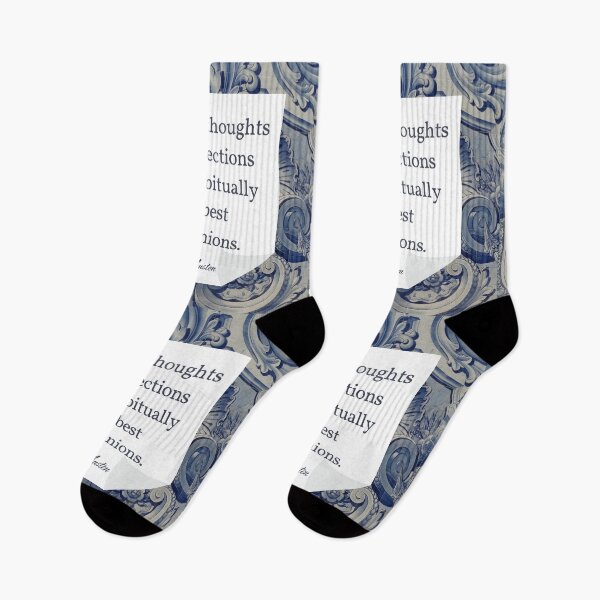 Item preview, Her own thoughts and reflections were habitually her best companions | Jane Austen quote designed and sold by CastlesClassics.