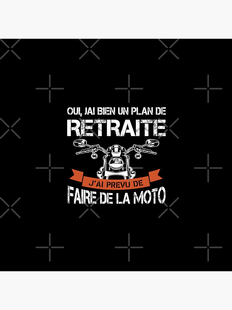 Badge for Sale avec l'œuvre « Motard Homme Moto Retraite Cadeau