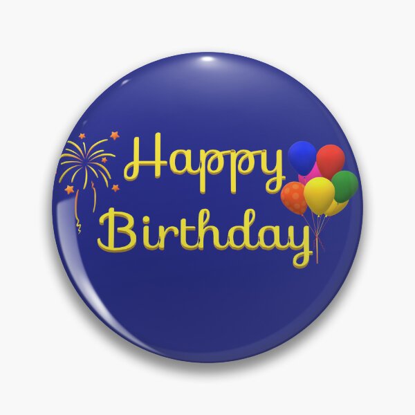 Item preview, Happy Birthday with balloons, blue designed and sold by marysydidesign.