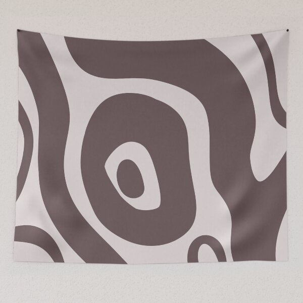 Item preview, Liquid Swirl Abstract Maximalist Pattern Retro Aesthetic Groovy Style Walnut Brown designed and sold by scorpiolane.