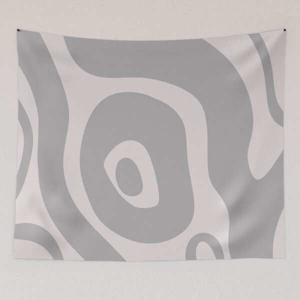 Item preview, Liquid Swirl Abstract Maximalist Pattern Retro Aesthetic Groovy Style Gray Taupe designed and sold by scorpiolane.