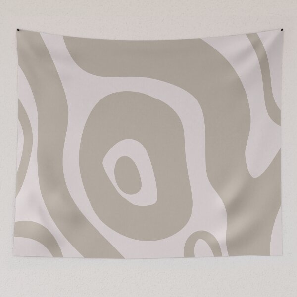 Item preview, Liquid Swirl Abstract Maximalist Pattern Retro Aesthetic Groovy Style Light Taupe designed and sold by scorpiolane.