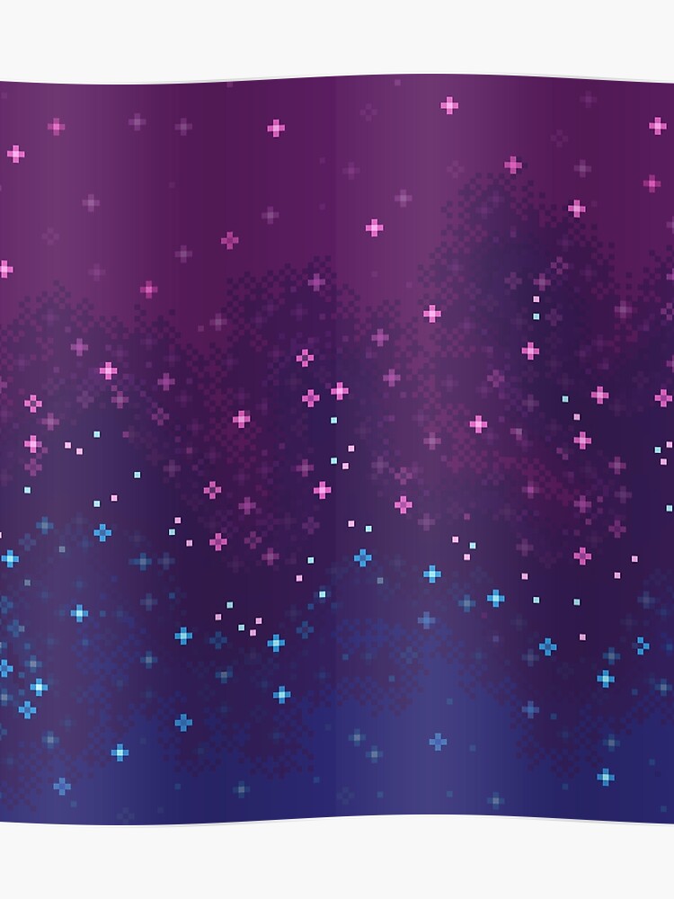 Colorblock Galaxy Pink Purple Blue Poster