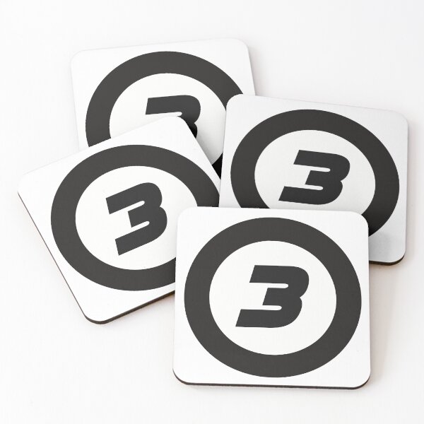 Item preview, Number 3 in black and white circle designed and sold by Krista Robertson.
