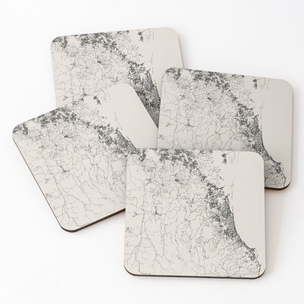 Item preview, Australia, Gold Coast - Black and White City Maps designed and sold by cozyspirit.