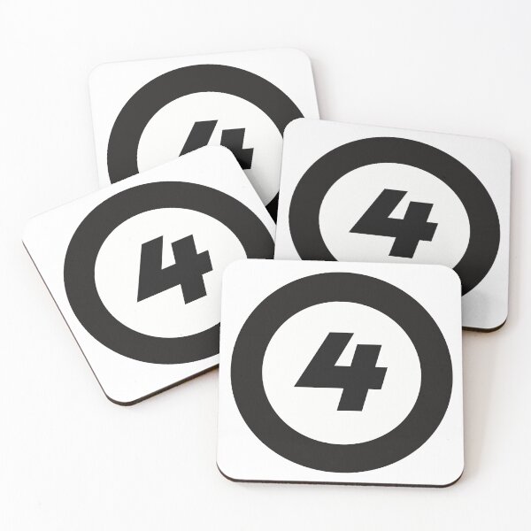 Item preview,  Number 4 in black and white circle designed and sold by Krista Robertson.