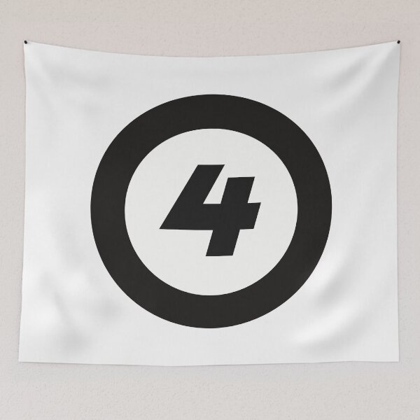 Item preview,  Number 4 in black and white circle designed and sold by Krista Robertson.