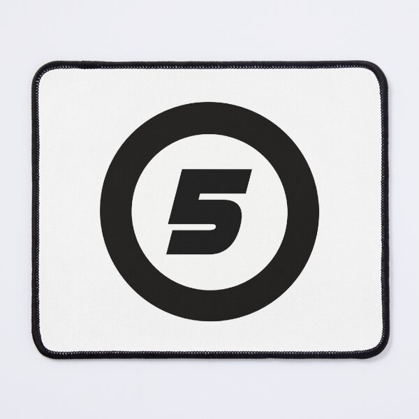 Item preview, Number 5 in black and white circle designed and sold by Krista Robertson.