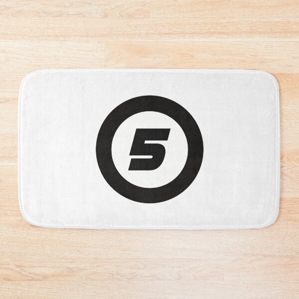 Item preview, Number 5 in black and white circle designed and sold by Krista Robertson.