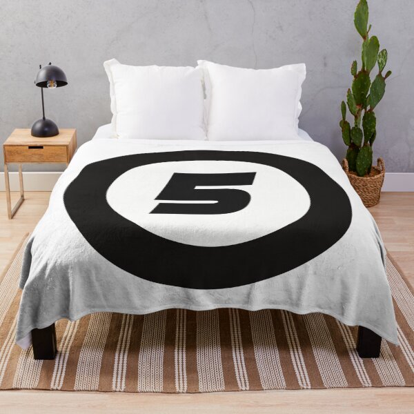 Item preview, Number 5 in black and white circle designed and sold by Krista Robertson.