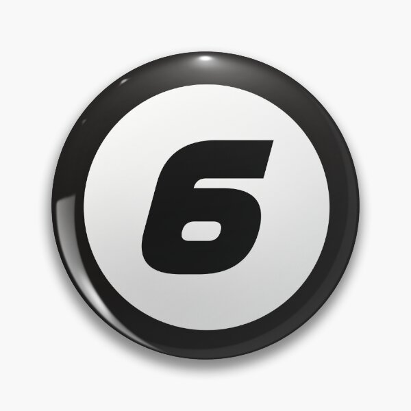 Item preview,  Number 6 in black and white circle designed and sold by Krista Robertson.