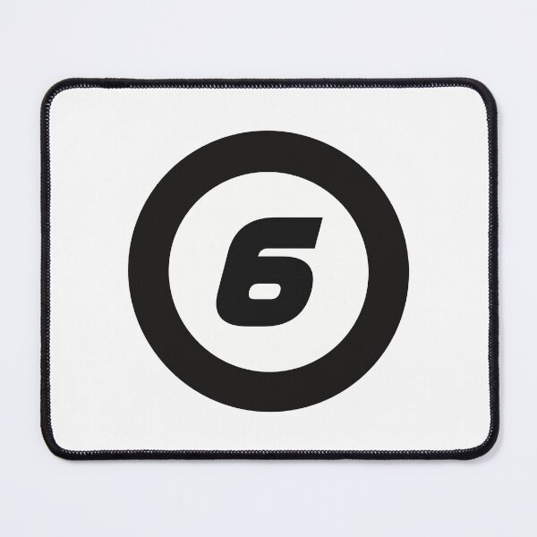 Item preview, Number 6 in black and white circle designed and sold by Krista Robertson.