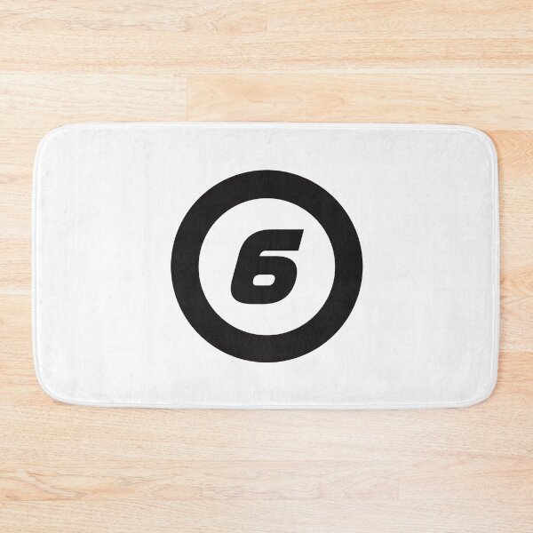 Item preview,  Number 6 in black and white circle designed and sold by Krista Robertson.