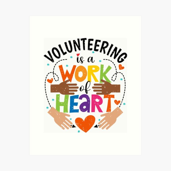 Item preview, Volunteering is a Work of Heart designed and sold by creative321.