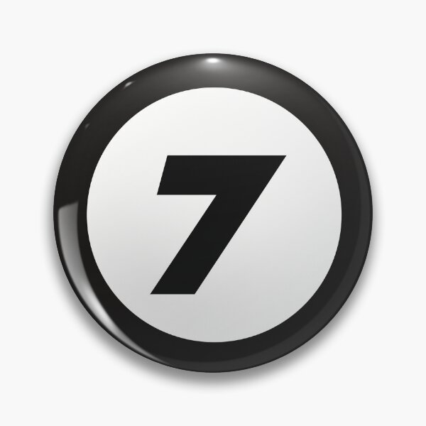 Item preview, Number 7 in black and white circle designed and sold by Krista Robertson.